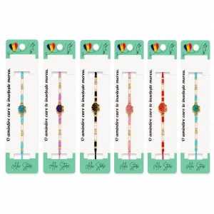 Set 12 Brățări cu Pandantiv Scoică, Reglabile, Multicolore, Mărgele Decorative și Accente Aurii