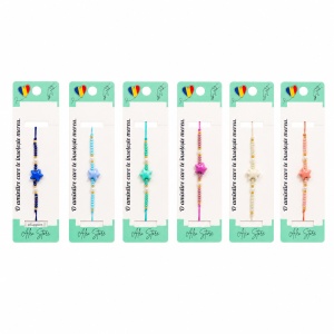 Set 12 Brățări cu Pandantiv Stea, Reglabile, Multicolore, Mărgele Decorative și Accente Elegante