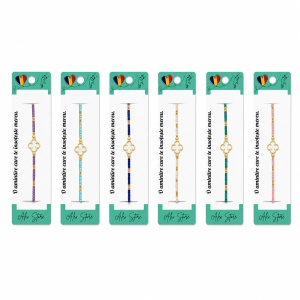Set 12 Brățări cu Pandantiv Trifoi, Reglabile, Multicolore, Elegante și Delicate