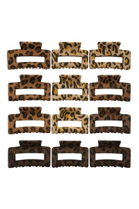 Set 12 Cleme Par 11cm Leopard , Accesorii Matte Animal Print Rezistente - Img 2