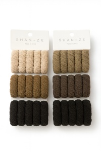 Set 12 elastice groase par, culori naturale, 2 elastice pe card, rezistente