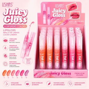 Set 24 Luciu de Buze USHAS Juicy Gloss – 6 Nuanțe Strălucitoare, Hidratare Intensă - Img 2