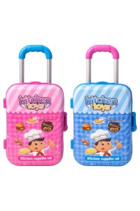 Set 8 trollere de jucarie Kitchen Toys cu ustensile si accesorii de bucatarie