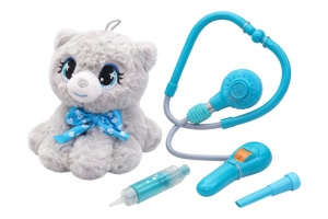 Set jucarie de plus cu ursuleț și accesorii medicale, pluș moale, 21x28x12,5 cm