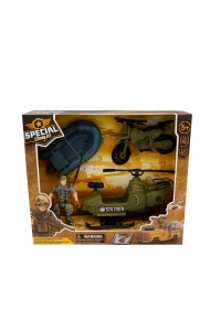 Set Jucarii Militari Special Combat cu Elicopter, ATV si Soldat , 27x23 cm - Img 2