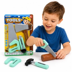 Set jucării unelte pentru copii Daily Life Tools, plastic, dezvoltare abilități de coordonare - Img 2