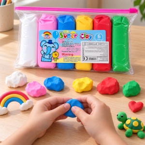 Set plastilina Super Clay, 6 culori, ambalate individual, pentru copii 3 ani+ - Img 5