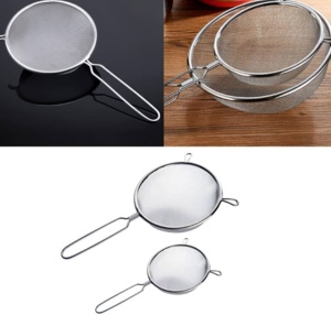 Strecuratoare bucatarie inox 18 cm, sita metalica fina pentru strecurat alimente - Img 2