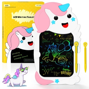 Tableta LCD de Scris Unicorn , 30 cm, Desen Color, Stergere Rapida, 2 Stylus-uri Incluse
