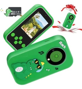 Telefon copii model dinozaur verde cu camera jocuri muzica si ecran color - Img 3