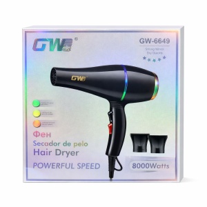 Uscător de Păr Profesional TW, Plastic, 1300W, 2 Viteze, Culoare Negru - Img 3