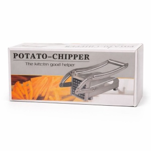 Aparat manual taiat cartofi pentru cartofi prajiti, presa cartofi inox Potato Chipper - Img 2