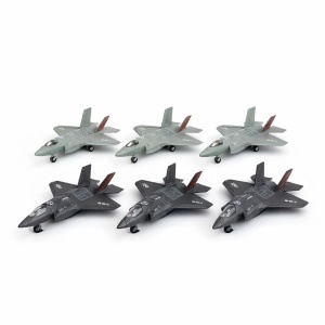 Avion militar jucarie metalic cu lumini si sunete model realist 21 cm diverse culori