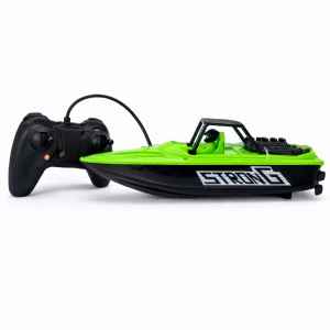 Barca telecomandata verde, jucarie apa cu controller, 36 x 11 cm