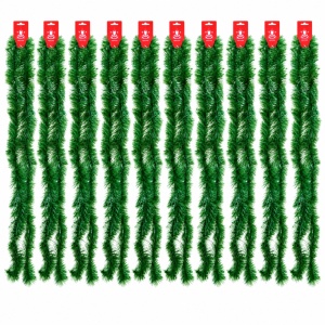 Beteală de Crăciun pentru brad, verde, plastic, 200 cm, diametru 8 cm - Img 4