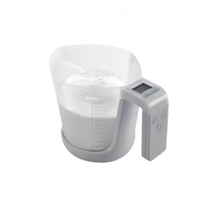 Cântar electronic cupe de măsurare, plastic transparent, LCD, capacitate 5000g/11lb, 26x18.5 cm