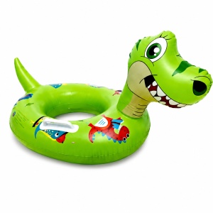 Colac gonflabil copii Boat Dino, 70 cm, model dinozaur verde, pentru piscină și plajă