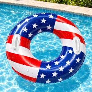 Colac Gonflabil Model Steag, 90 cm, cu Mânere – pentru Piscină și Plajă - Img 4