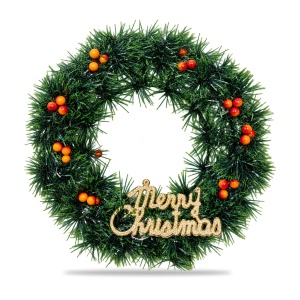 Coronita de Craciun Merry Christmas, pentru usa, 31cm