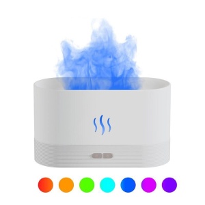 Difuzor aromaterapie LED RGB alb, umidificator aroma cu uleiuri esentiale, USB - Img 5