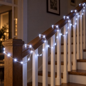 Instalație LED Tip liniar din sarma siliconata, 400 LED alb rece, 50 m - Img 4