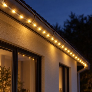Instalație LED Tip liniară din sarma siliconata, 100 m, 800 LED, lumină alb cald - Img 5