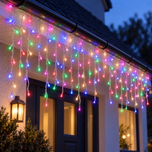 Instalatie LED tip turturi , 200 LED multicolor, 8m, interconectabila, cu jocuri de lumini - Img 8