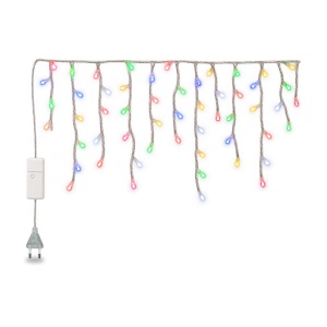 Instalatie LED tip turturi de Craciun, 12 m, 300 LED, multicolor, interconectabila - Img 2