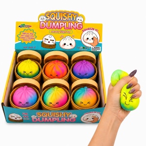 Jucărie Antistres Squishy Dumpling Multicolor 8,5 cm – Cu Spumă în Interior, Model Aleatoriu - Img 3