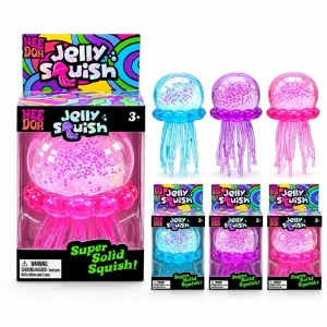 Jucărie Antistres Squishy Meduză cu Sclipici, Moale și Elastică, Model Aleatoriu