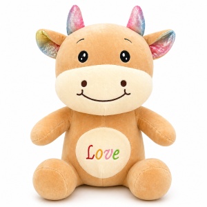 Jucărie de pluș văcuță maro 45 cm – pluș moale, design adorabil