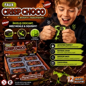 Jucărie Squishy Antistres Ciocolată Crispy – Crocantă la Exterior, Moale la Interior