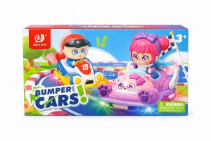 Masina bumper cars fetita, cu lumini si sunet, masinuta interactiva copii 3+ - Img 2