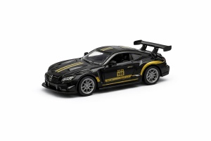 Mașină sport din metal neagră cu uși care se deschid, 14 cm, model 1210-14F