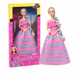 Papusa fashion girl cu pieptan roz inclus, model aleatoriu, plastic, 3 ani+ - Img 2