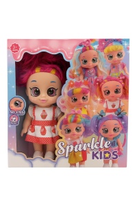 Papusa Sparkle Kids cu ochi mari SD-Eyes si functie muzicala, model colorat, 3+ ani