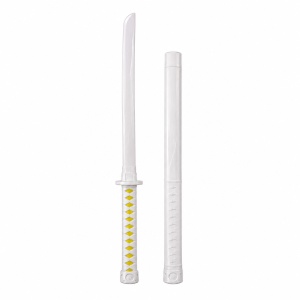 Sabie cu teacă și lumini LED, cu detalii galbene, 67 cm – sabie de jucărie din plastic