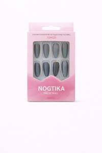 Set 12 perechi unghii false Press-On cu efect Holografic Multicolor - Img 3