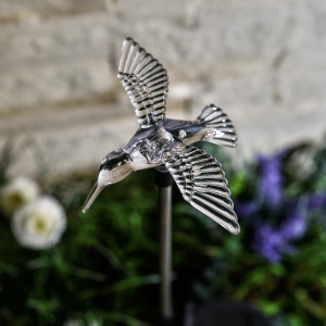 Set 2 Lampi Solare Gradina Colibri LED Multicolor, Iluminare Automata, Decor Exterior - Img 4