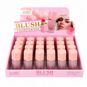 Set 24 Blushuri Lichide USHAS – Fard de Obraz Lichid cu Aplicator Burete, Finish Natural - Img 1