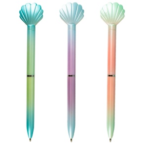 Set 48 pixuri cu gel model scoica Mermaid pastel multicolor - Img 2