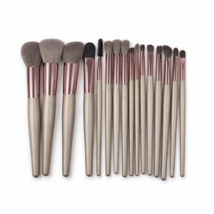 Set profesional 15 pensule pentru machiaj cu husă elegantă argintie - Img 2