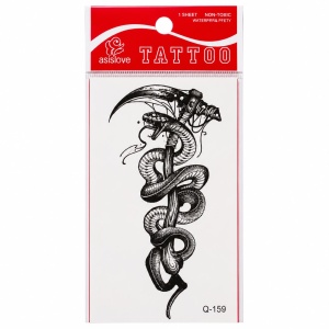 Tatuaj Temporar Semipermanent Șarpe cu Coasă Gotică 10 cm