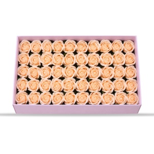 Trandafiri de săpun decorativi, set 50 de bucati, culoare piersică, 5cm - Img 4