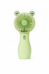 Ventilator portabil copii broscuta verde, reincarcabil USB, mini ventilator compact
