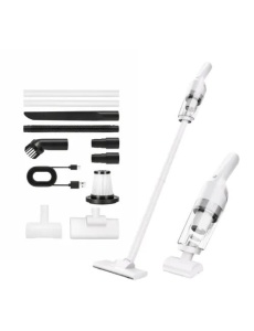 Aspirator vertical fara fir 2 in 1, reincarcabil USB, portabil, cu accesorii, alb - Img 3