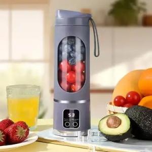 Blender portabil electric 450ml pentru smoothie si shake, reincarcabil USB Type-C, mov - Img 2