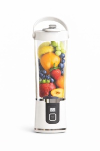 Blender portabil electric pentru sucuri, plastic, culoare Alb