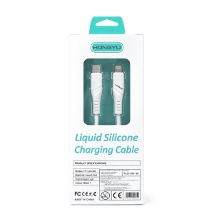Cablu de incarcare si date USB-C Lightning Hongyu HY-SJX40, 66W, 1m, fast charge, alb - Img 2