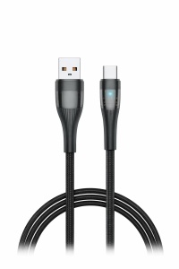Cablu incarcare USB la Type-C 120W cu LED, incarcare rapida si transfer date, model HY-SJX51 - Img 3